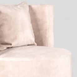 Label51 Fauteuils|Fauteuil Evy Naturel Velours 65cm