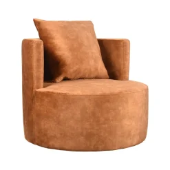 Label51 Fauteuils|Fauteuil Evy Oker Velours 90cm