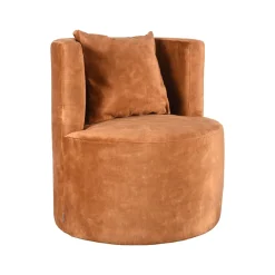 Label51 Fauteuils|Fauteuil Evy Oker Velours 65cm