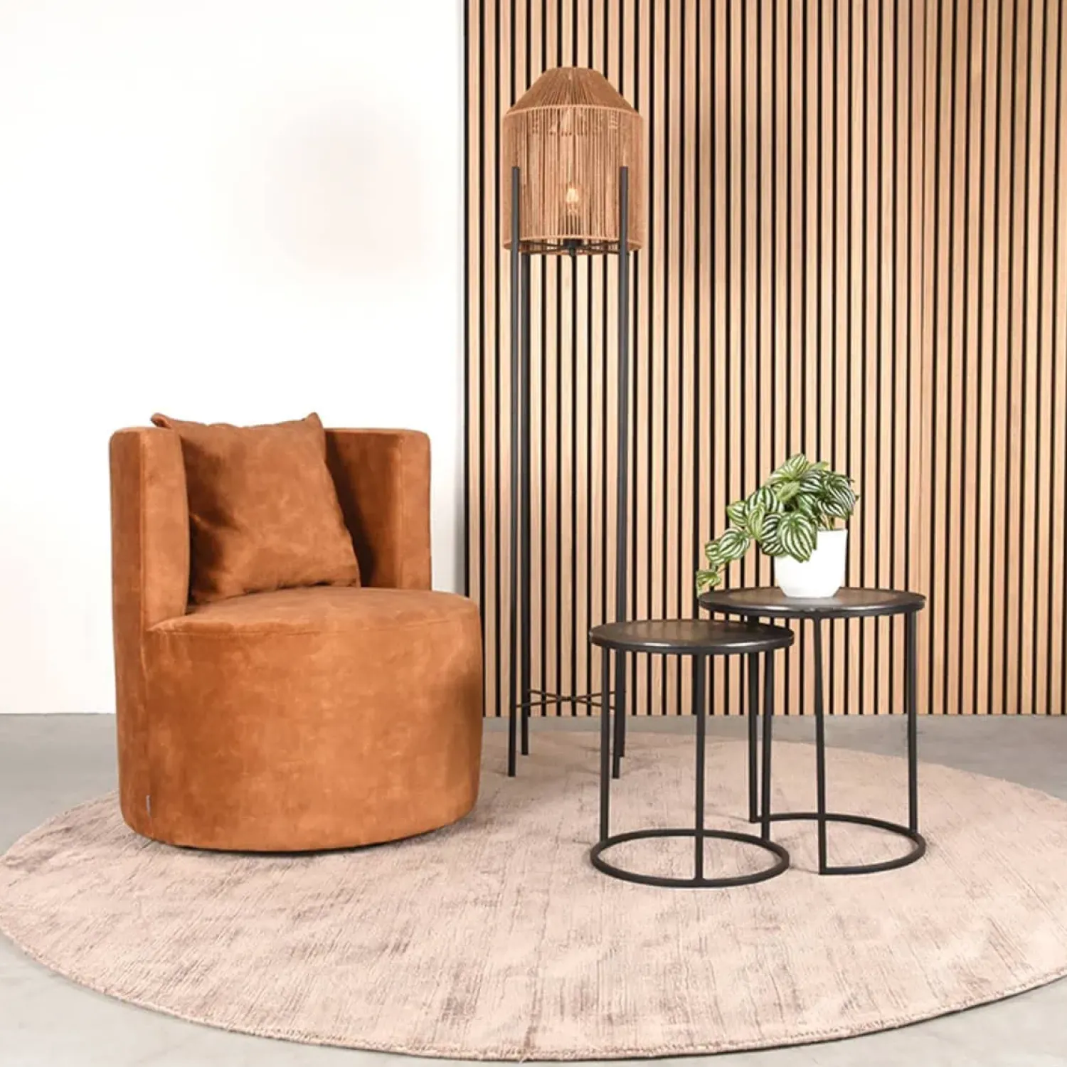 Label51 Fauteuils|Fauteuil Evy Oker Velours 65cm