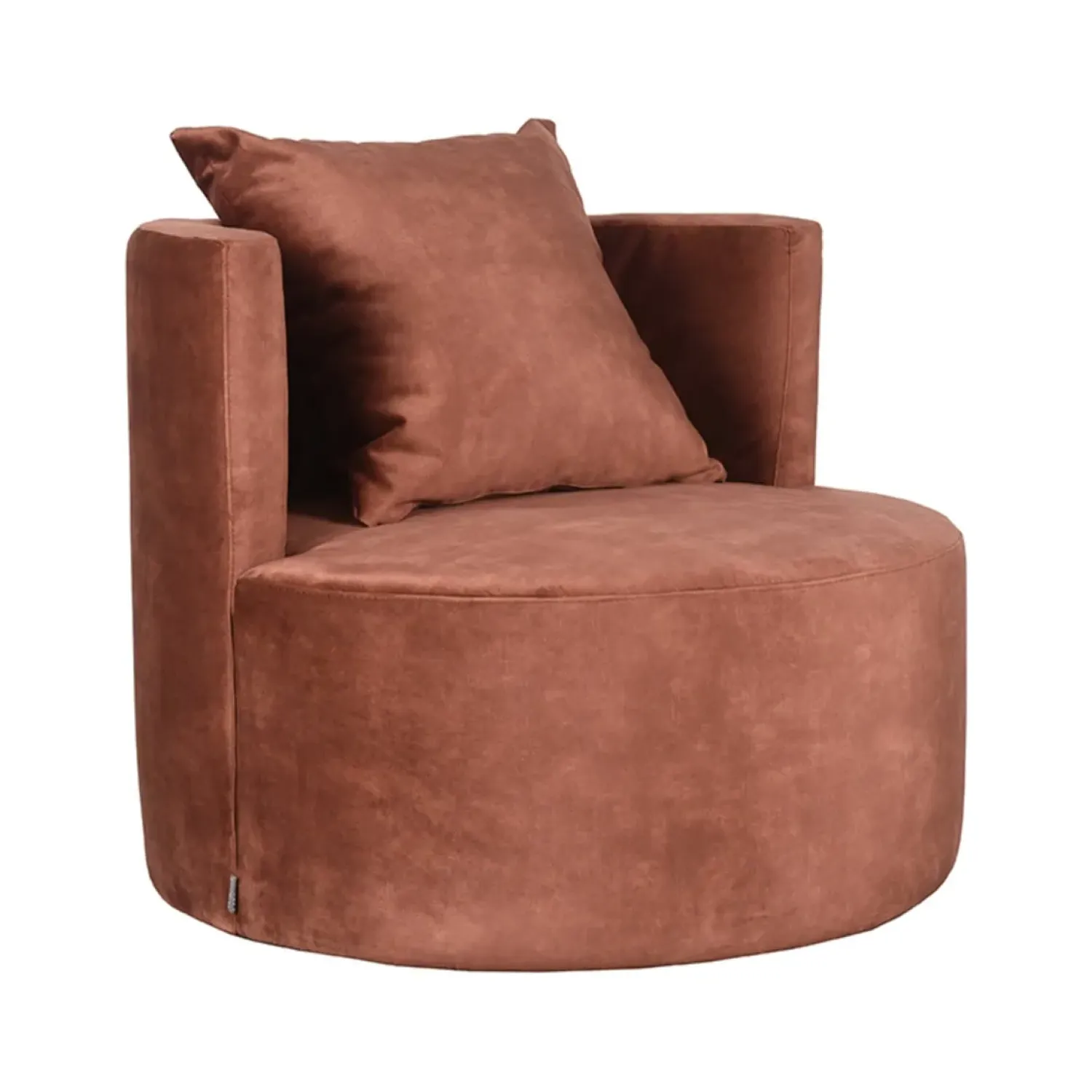 Label51 Fauteuils|Fauteuil Evy Rust Velours 90cm