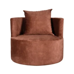 Label51 Fauteuils|Fauteuil Evy Rust Velours 90cm