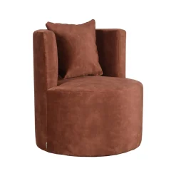 Label51 Fauteuils|Fauteuil Evy Rust Velours 65cm