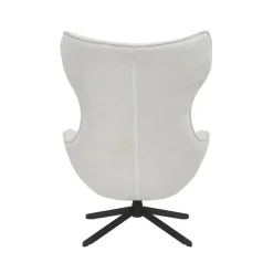 Furndea Fauteuils|Fauteuil Hannah met voetenbank Gebroken wit