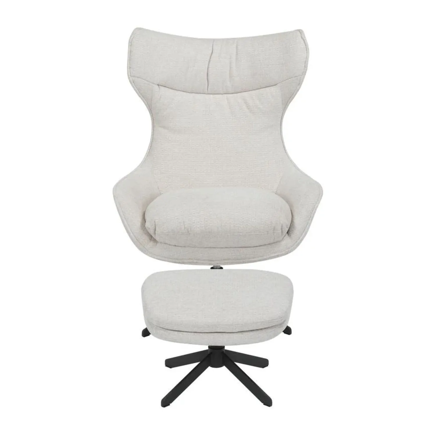 Furndea Fauteuils|Fauteuil Hannah met voetenbank Gebroken wit