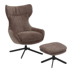 Furndea Fauteuils|Fauteuil Hannah met voetenbank Paars