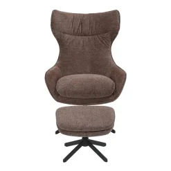 Furndea Fauteuils|Fauteuil Hannah met voetenbank Paars