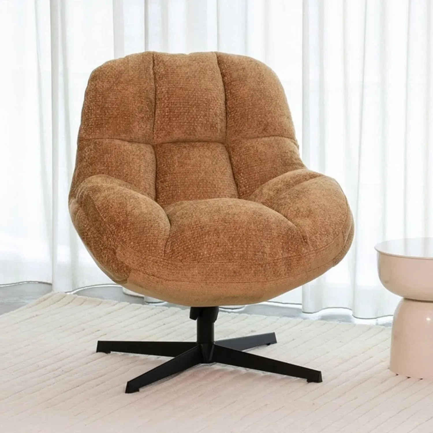 Label51 Fauteuils|Fauteuil Huxley Cognac Stof