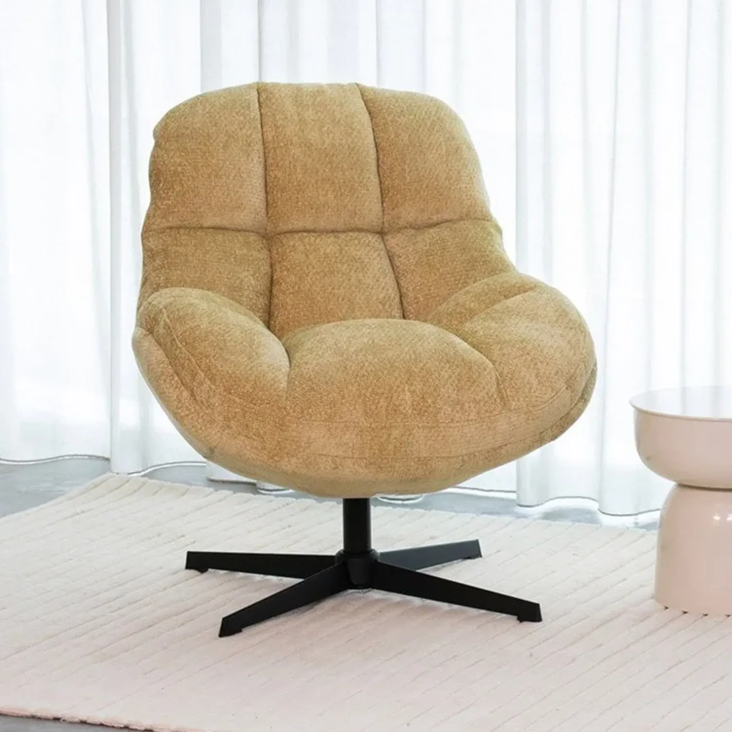 Label51 Fauteuils|Fauteuil Huxley Geel Stof