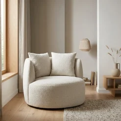 Eleonora Fauteuils|Fauteuil Louis met kussen beige spark
