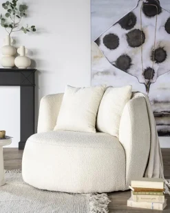 Eleonora Fauteuils|Fauteuil Louis met kussen beige spark