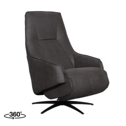 Label51 Fauteuils|Fauteuil Odense Antraciet Microleder