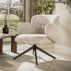 Kalfort Fauteuils|Federico Fauteuil Hoven Zand-bruin