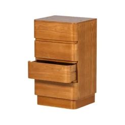 WOOOD Ladenkasten|Industriele Kasten|Fejo Ladekast 4 lades Naturel 40cm