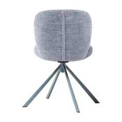 WOOOD Eetkamerstoelen|Femke Eetkamerstoel chenille blauw