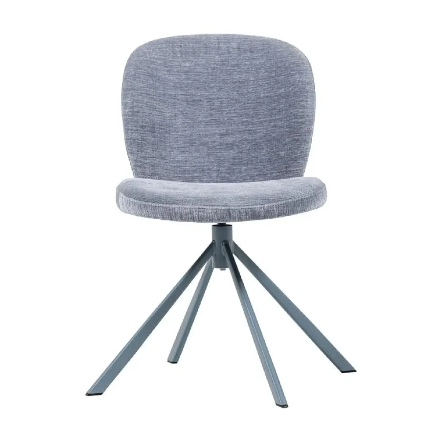WOOOD Eetkamerstoelen|Femke Eetkamerstoel chenille blauw