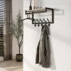 Kalfort Kapstokken|Fenna Kapstok met hoedenplank 10 haken Travertine 65cm