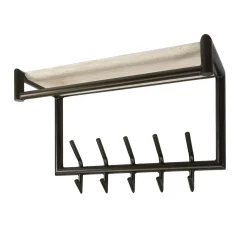 Kalfort Kapstokken|Fenna Kapstok met hoedenplank 10 haken Travertine 65cm