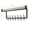 Kalfort Kapstokken|Fenna Kapstok met hoedenplank 14 haken Travertine 85cm