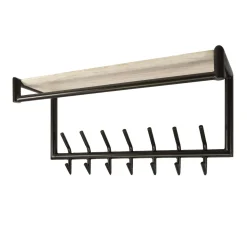 Kalfort Kapstokken|Fenna Kapstok met hoedenplank 14 haken Travertine 85cm