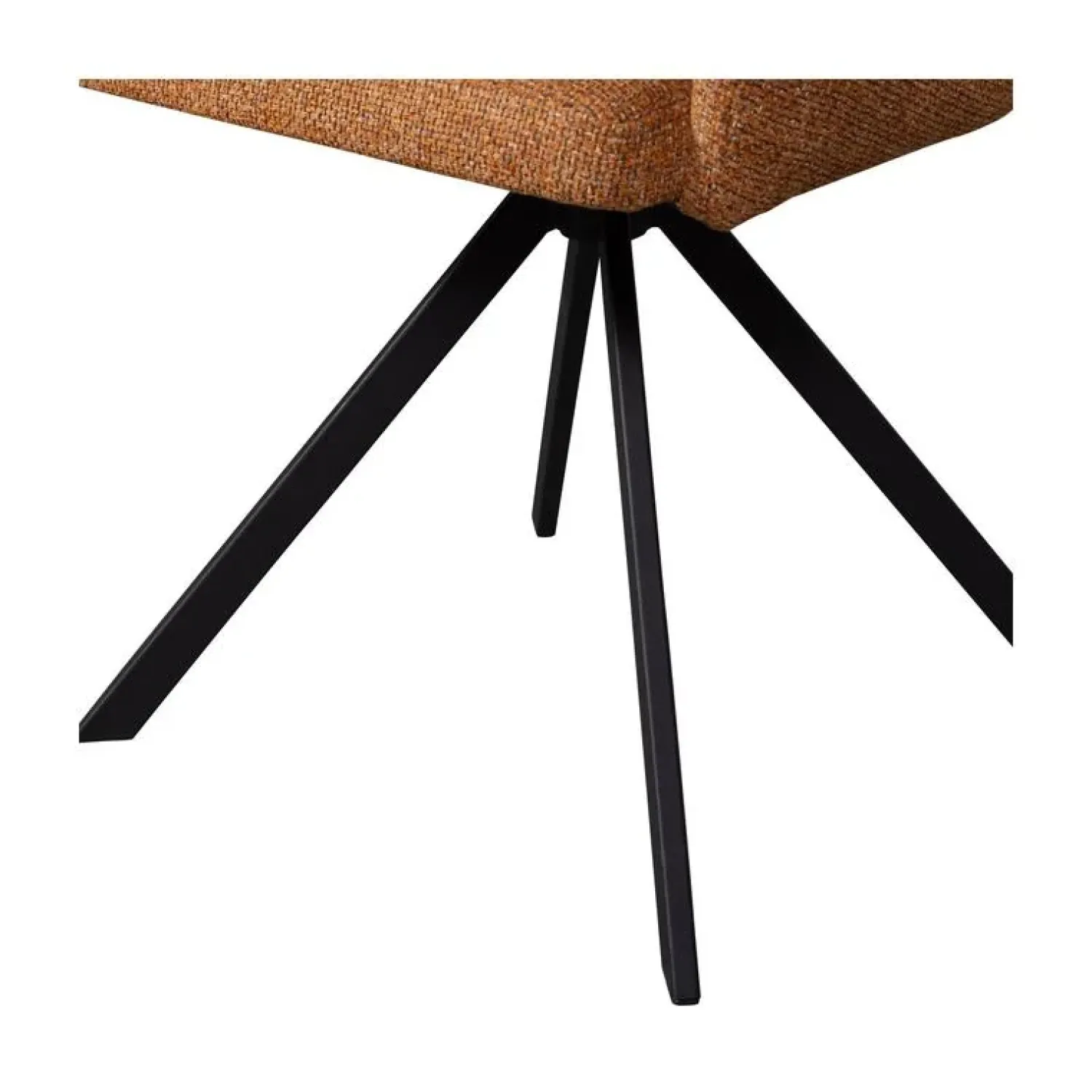 WOOOD Eetkamerstoelen|Fenne Draaibare eetkamerstoel geweven stof ginger