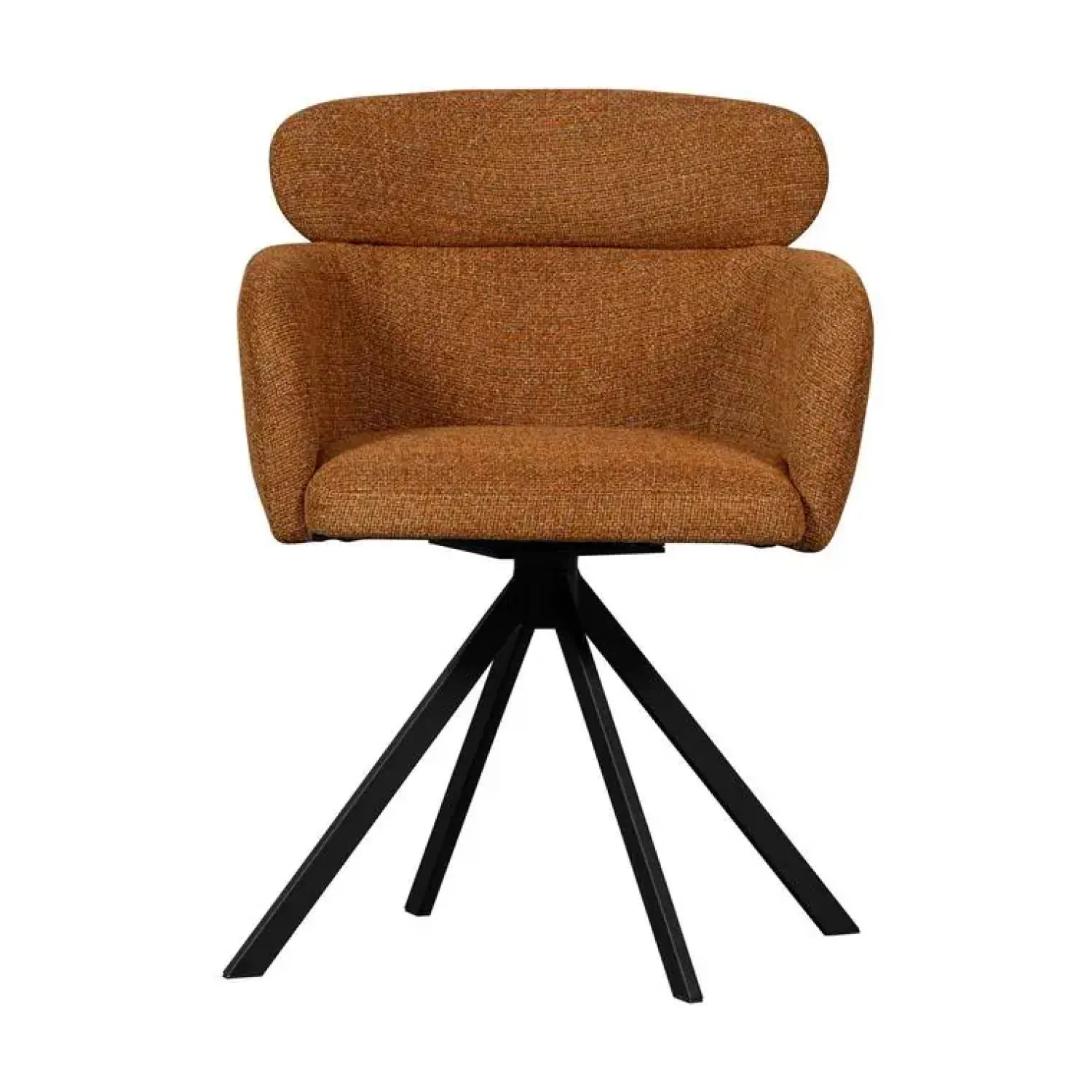 WOOOD Eetkamerstoelen|Fenne Draaibare eetkamerstoel geweven stof ginger