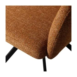 WOOOD Eetkamerstoelen|Fenne Draaibare eetkamerstoel geweven stof ginger