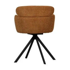 WOOOD Eetkamerstoelen|Fenne Draaibare eetkamerstoel geweven stof ginger