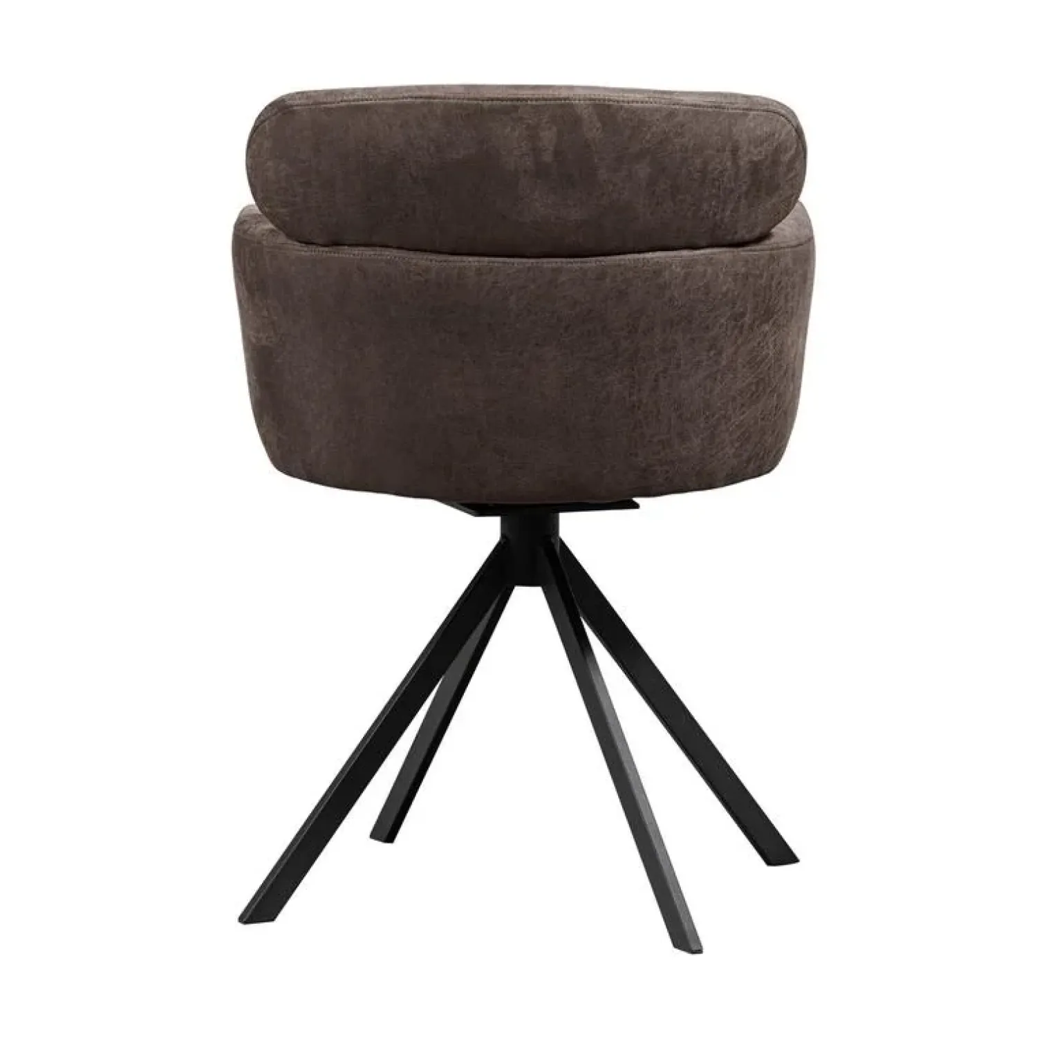 WOOOD Eetkamerstoelen|Fenne Draaibare eetkamerstoel leerlook zwart/grijs
