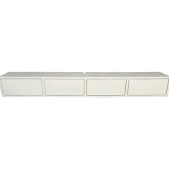 Vane Living Industriele Kasten|Tv Meubels|Fenno Zwevend Tv meubel zand 240cm