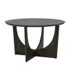 Tower living Eettafels|Fermo Eettafel rond olijfbruin mangohout 130cm