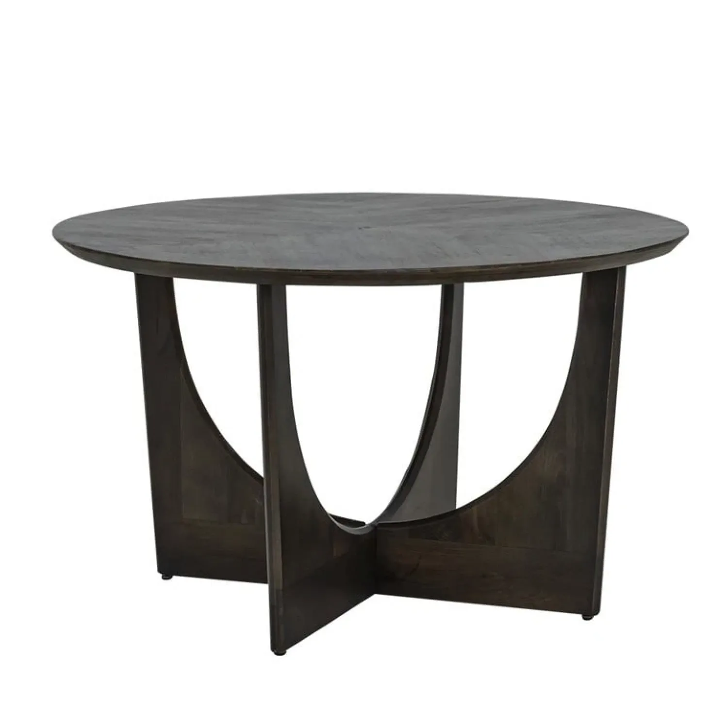 Tower living Eettafels|Fermo Eettafel rond olijfbruin mangohout 130cm