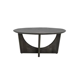 Tower living Salontafels|Fermo Salontafel rond mangohout olijfbruin 90cm