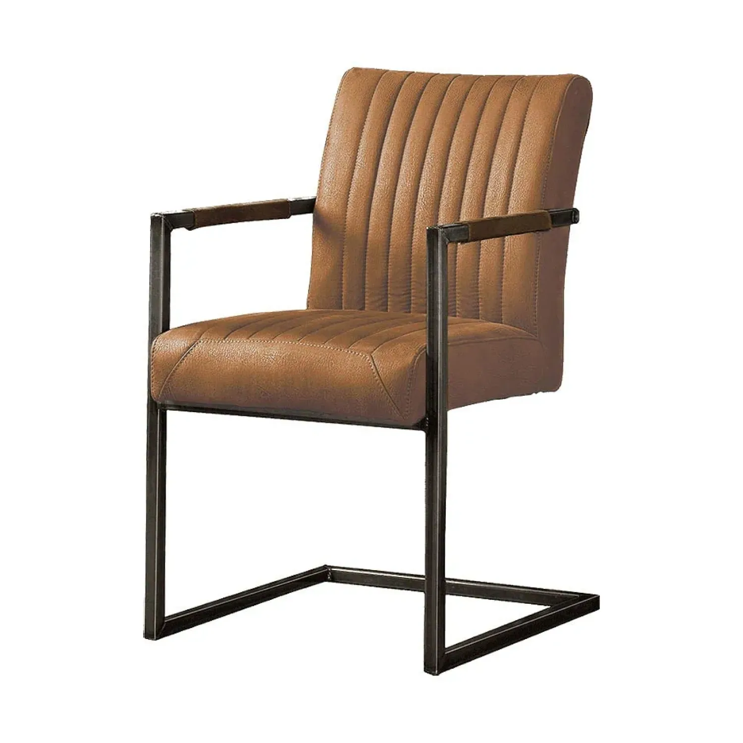 Tower living Eetkamerstoelen|Ferro Eetkamerstoel armleuning microvezel lichtbruin 52cm