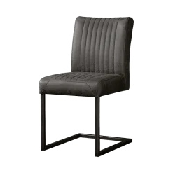 Tower living Eetkamerstoelen|Ferro Eetkamerstoel microvezel antraciet 47cm