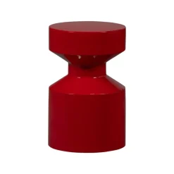 WOOOD Bijzettafels|Ferry Bijzettafel rond Metaal Rood 30cm