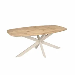 Furndea Eettafels|Ferry Eettafel Deens Ovaal Naturel Eiken met zand poot 180 cm