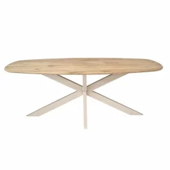Furndea Eettafels|Ferry Eettafel Deens Ovaal Naturel Eiken met zand poot 210 cm
