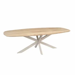 Furndea Eettafels|Ferry Eettafel Deens Ovaal Naturel Eiken met zand poot 240 cm