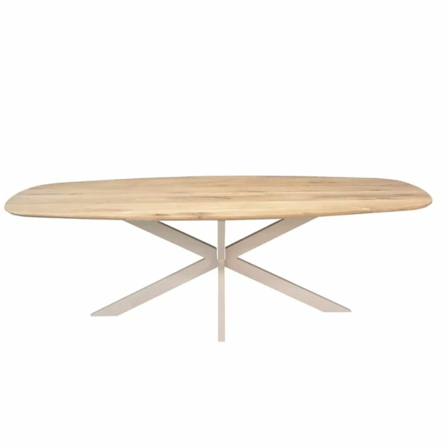 Furndea Eettafels|Ferry Eettafel Deens Ovaal Naturel Eiken met zand poot 240 cm