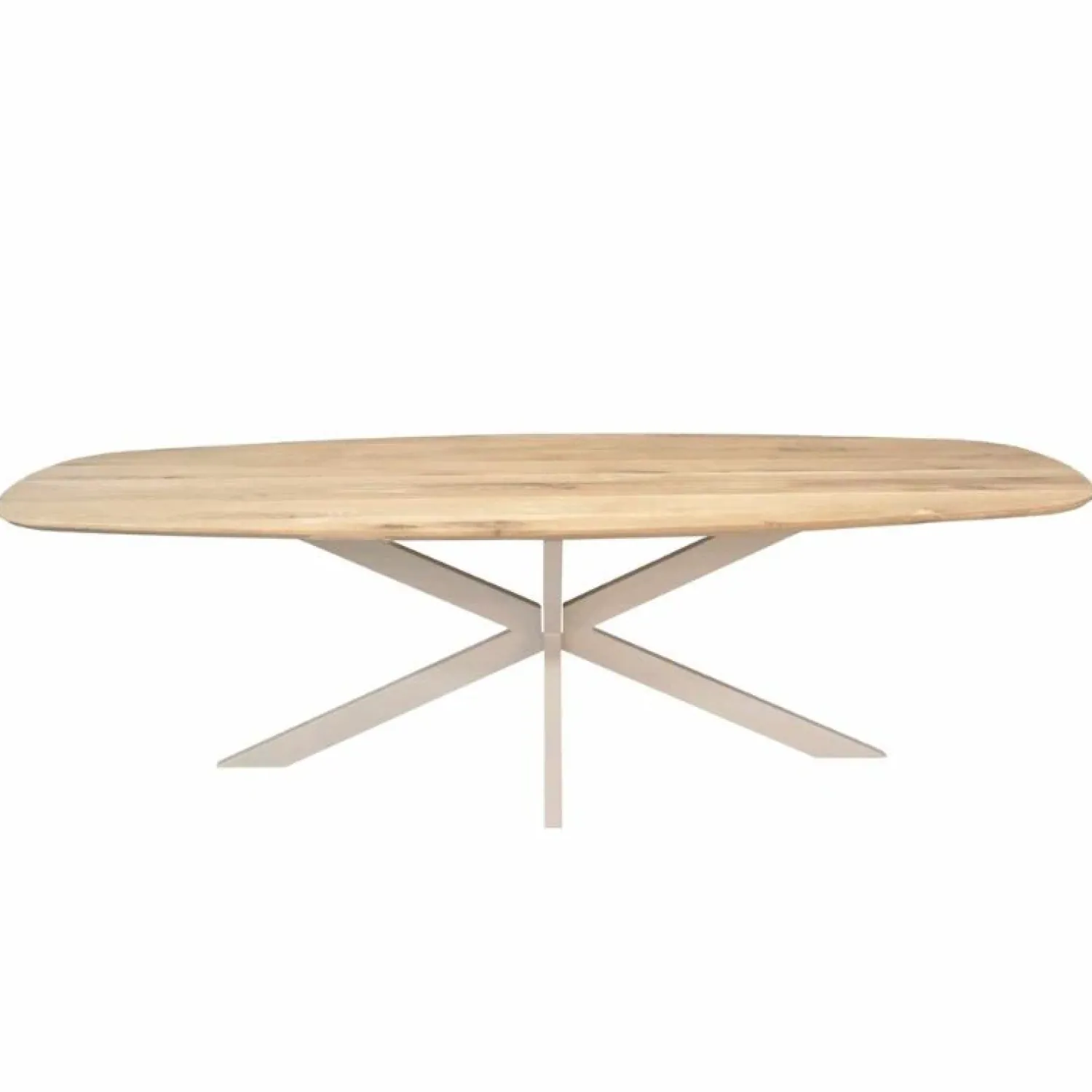 Furndea Eettafels|Ferry Eettafel Deens Ovaal Naturel Eiken met zand poot 280 cm