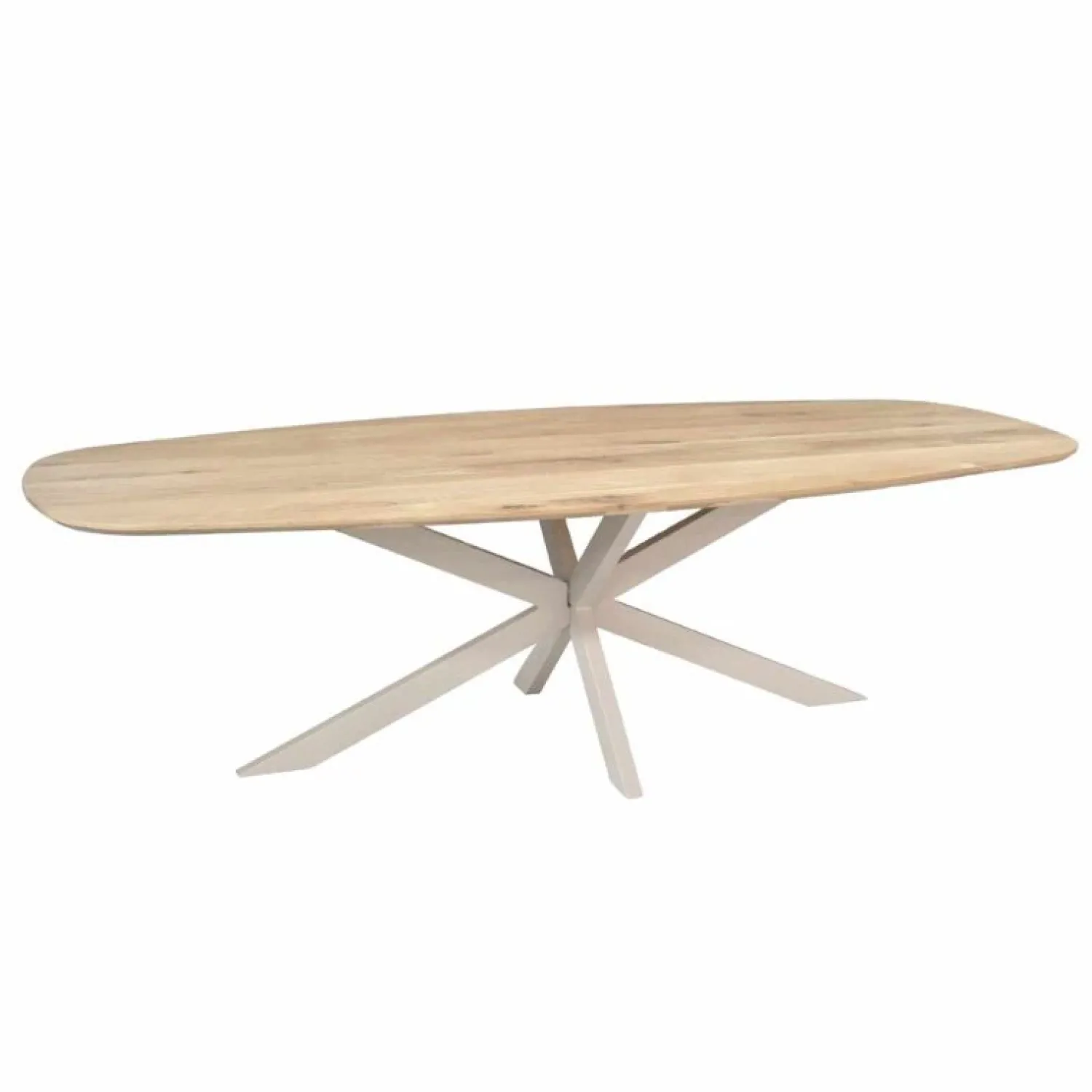 Furndea Eettafels|Ferry Eettafel Deens Ovaal Naturel Eiken met zand poot 280 cm