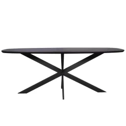 Furndea Eettafels|Ferry Eettafel Deens ovaal Zwart Eiken 200cm