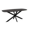 Furndea Eettafels|Ferry Eettafel Deens Ovaal Zwart Eiken 180 cm