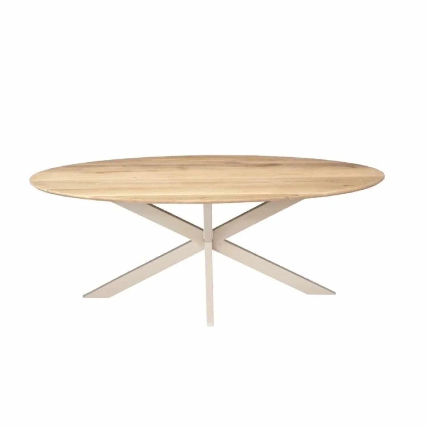 Furndea Eettafels|Ferry Eettafel Ovaal Naturel Eiken met zand poot 180 cm