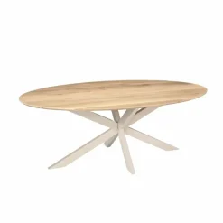 Furndea Eettafels|Ferry Eettafel Ovaal Naturel Eiken met zand poot 210 cm