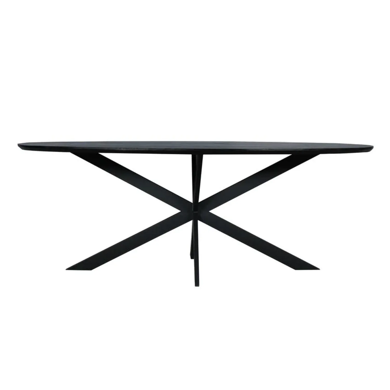 Furndea Eettafels|Ferry Eettafel Ovaal Zwart Eiken 210cm