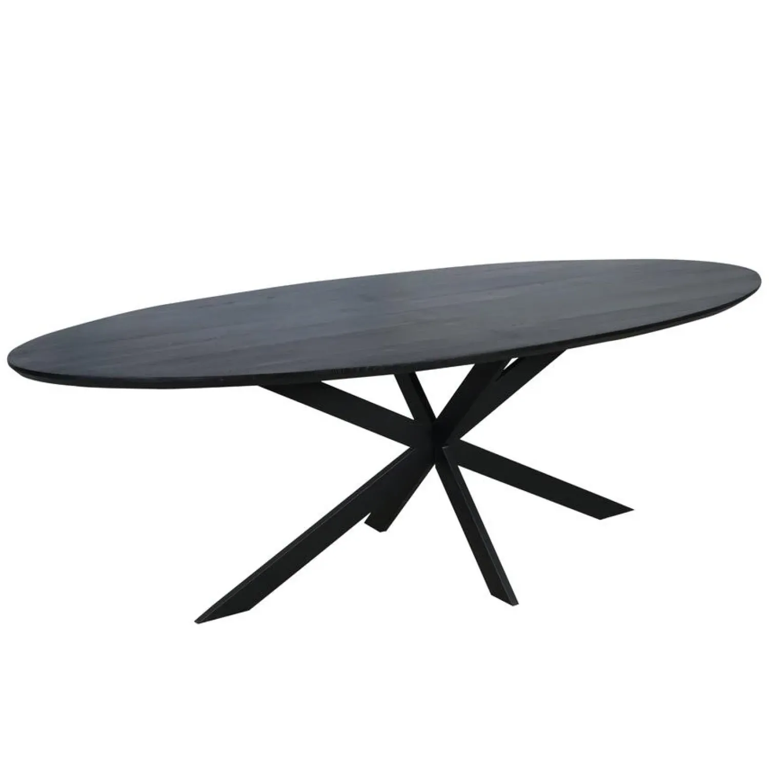 Furndea Eettafels|Ferry Eettafel Ovaal Zwart Eiken 240cm
