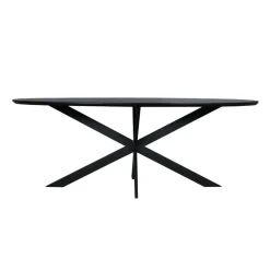 Furndea Eettafels|Ferry Eettafel Ovaal Zwart Eiken 240cm