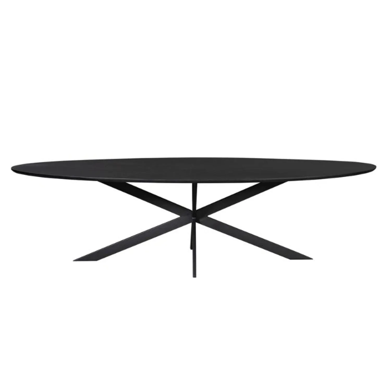 Furndea Eettafels|Ferry Eettafel Ovaal Zwart Eiken 280 cm